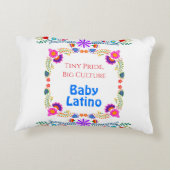 Nationales hispanisches Erbe farbenfrohe Blüte Dekokissen (Rückseite)