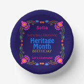 Nationales hispanisches Erbe Geburtstag farbenfroh Pappteller (Vorderseite)