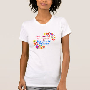 Nationales hispanisches Erbe Geburtstag farbenfroh T-Shirt