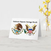 Nationales hispanisches Erbe Monat - Adler Karte (Gelbe Blume)