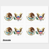 Nationales hispanisches Erbe Monat - Adler Rechteckiger Aufkleber (Blatt)