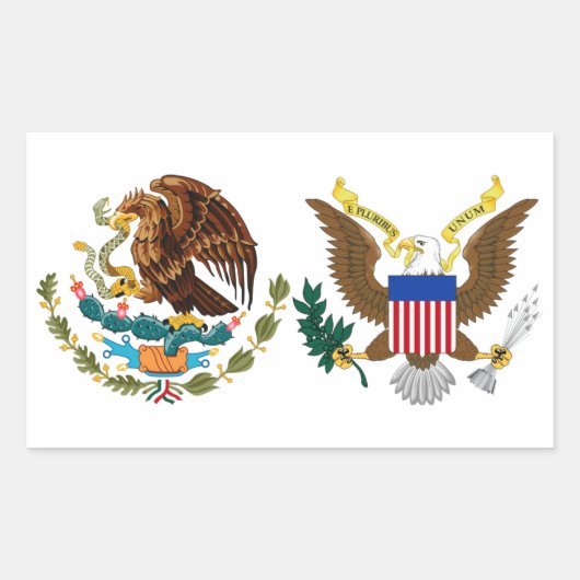 Nationales hispanisches Erbe Monat - Adler Rechteckiger Aufkleber (Vorderseite)