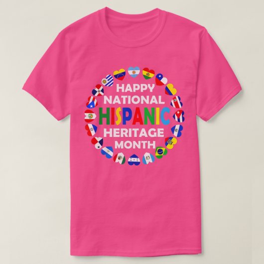 Nationales hispanisches Erbe Monat Latino Alle Län T-Shirt (Design vorne)