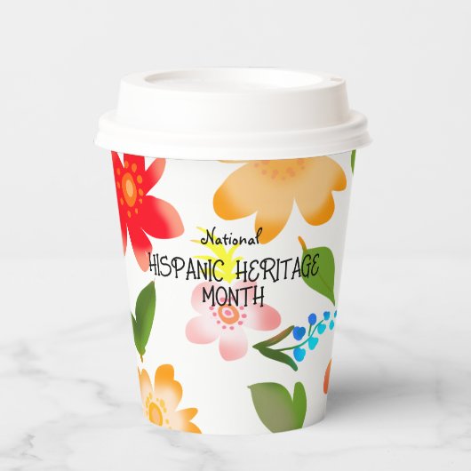 Nationales HISPANISCHES ERBE MONAT Pappbecher (Vorderseite)