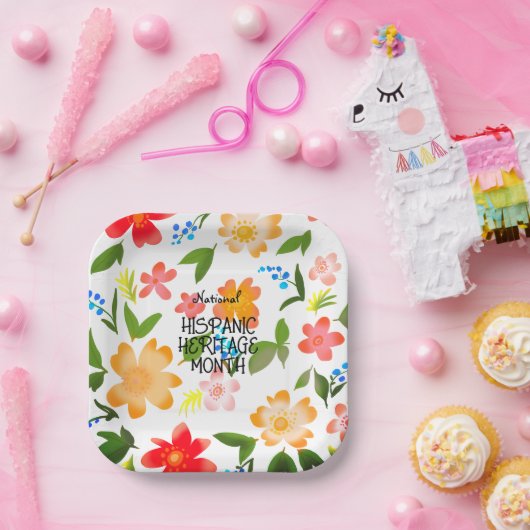 Nationales HISPANISCHES ERBE MONAT Pappteller (Party)