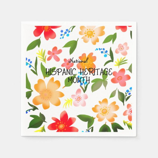 Nationales HISPANISCHES ERBE MONAT Serviette (Vorderseite)