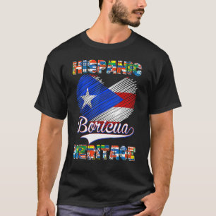 Nationales hispanisches Kulturerbe Monat Puerto Ri T-Shirt