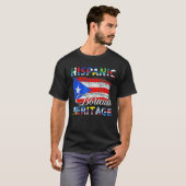 Nationales hispanisches Kulturerbe Monat Puerto Ri T-Shirt (Vorne ganz)