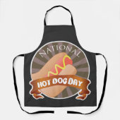 Nationales Hot Dog Day-Zeichen Schürze (Vorderseite)