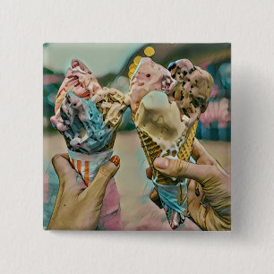Nationales Ice Cream Day-Geschenk Button