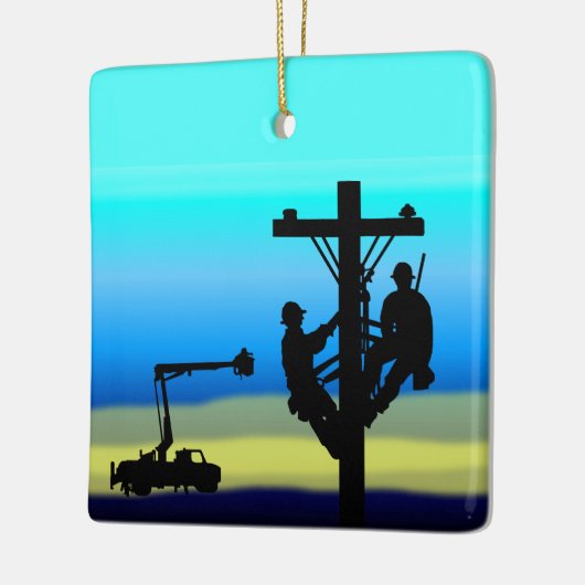 Nationales Lineman Appreciation Day Ornament (Links)