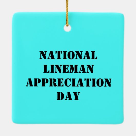 Nationales Lineman Appreciation Day Ornament (Rückseite)