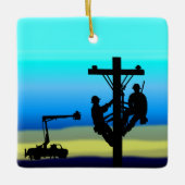 Nationales Lineman Appreciation Day Ornament (Vorderseite)