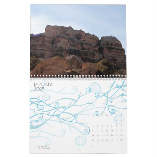 Nationales Monument Colorados Kalender (Jan 2027)