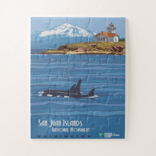 Nationales Monument-Poster der San Juan-Inseln Puzzle
