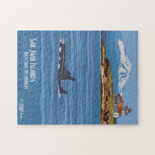 Nationales Monument-Poster der San Juan-Inseln Puzzle (Horizontal)