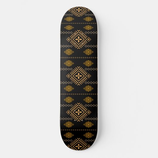 Nationales Muster Boho Kultur Ethnic Design Skateboard (Vorderseite)