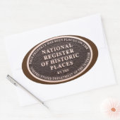 Nationales Register historischer Stätten Ovaler Aufkleber (Umschlag)