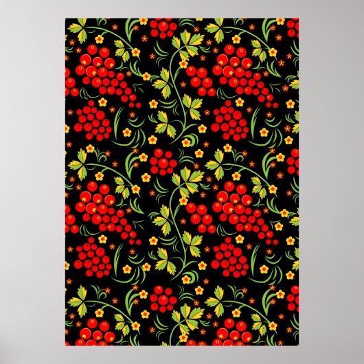 Nationales russisches Muster Poster (Vorne)