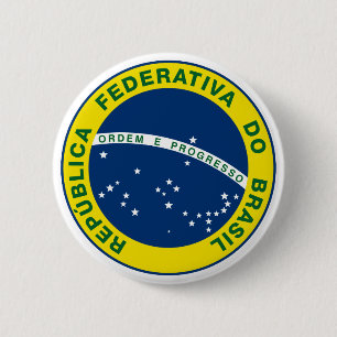 Nationales Siegel Brasiliens Button