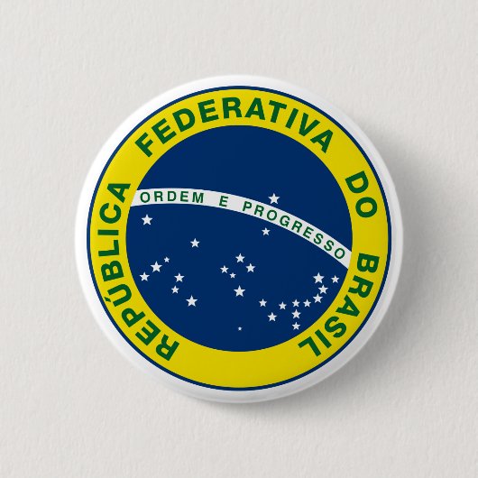 Nationales Siegel Brasiliens Button (Vorderseite)