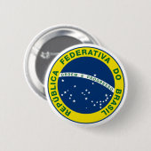 Nationales Siegel Brasiliens Button (Vorne & Hinten)