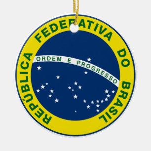 Nationales Siegel Brasiliens Keramik Ornament