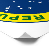 Nationales Siegel Brasiliens Poster (Ecke)
