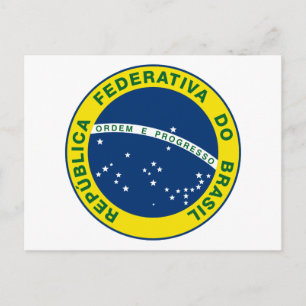 Nationales Siegel Brasiliens Postkarte