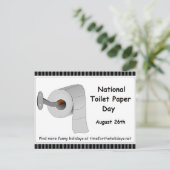 Nationales Toilettenpapier Feiertage Postkarte (Stehend Vorderseite)