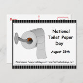 Nationales Toilettenpapier Feiertage Postkarte (Vorne/Hinten)