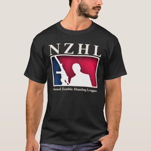 Nationales Zombie-Jagd-Liga-Shirt T-Shirt (Vorderseite)