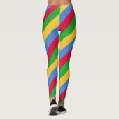 Nationalfarben der Flagge Eritreas diagonal gestre Leggings (Rückseite)