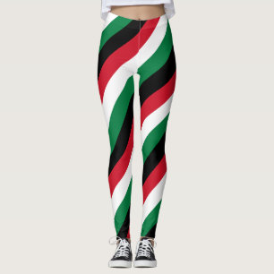 Nationalfarben der Flagge Syriens - Diagonal gestr Leggings