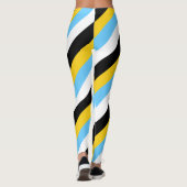 Nationalfarben der Flagge von Saint Lucia - Diagon Leggings (Rückseite)