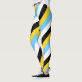 Nationalfarben der Flagge von Saint Lucia - Diagon Leggings (Links)