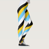Nationalfarben der Flagge von Saint Lucia - Diagon Leggings (Rechts)