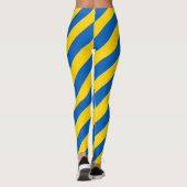 Nationalfarben der ukrainischen Flagge - Diagonal Leggings (Rückseite)