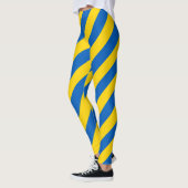 Nationalfarben der ukrainischen Flagge - Diagonal Leggings (Links)