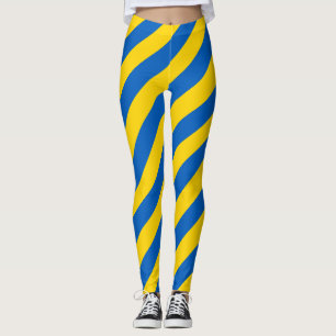 Nationalfarben der ukrainischen Flagge - Diagonal Leggings