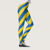 Nationalfarben der ukrainischen Flagge - Diagonal Leggings (Rechts)