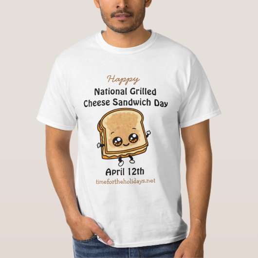 Nationalfeiertag der gegrillten Käse Sandwich - 12 T-Shirt (Vorderseite)