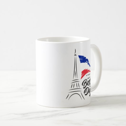Nationalfeiertag, Eiffelturm T - Shirt Kaffeetasse (VorderseiteRechts)