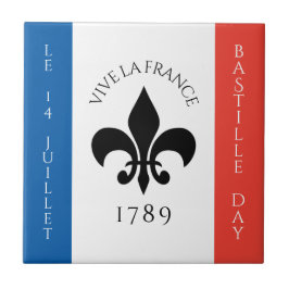 Nationalfeiertag Fleur-de-Lis Tricolore Frankreich Fliese