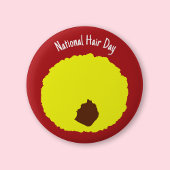 Nationalfeiertag - Gelbes Afro-Abzeichen/ Button