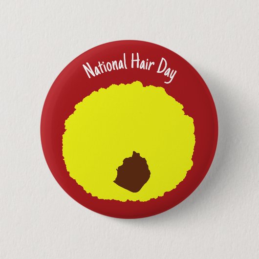 Nationalfeiertag - Gelbes Afro-Abzeichen/ Button (Vorderseite)