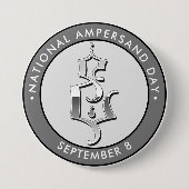 Nationalfeiertag, gotische Schrift Button (Vorderseite)