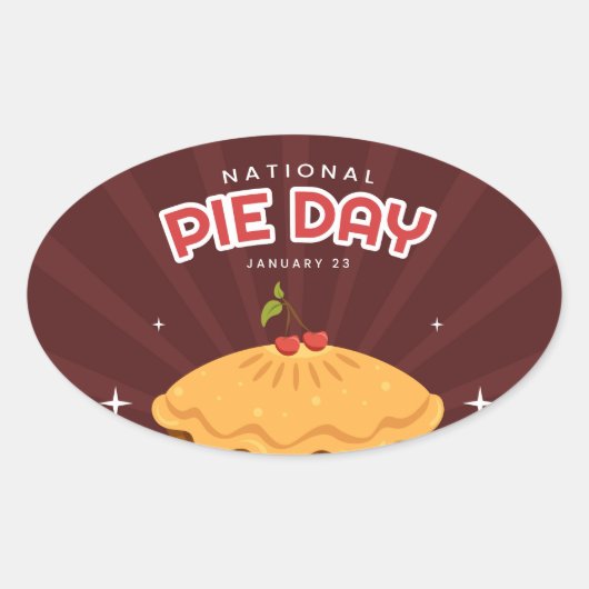 Nationalfeiertag Ovaler Aufkleber (Vorderseite)