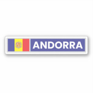 Nationalflagge Andorra Aufkleber