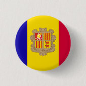 Nationalflagge Andorra Button (Vorderseite)